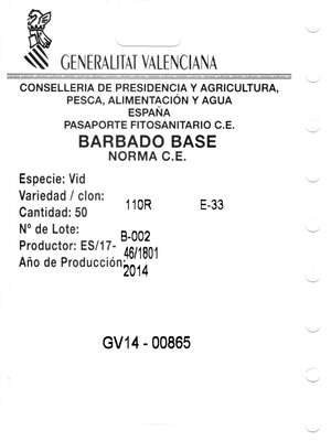 etiqueta barbado base